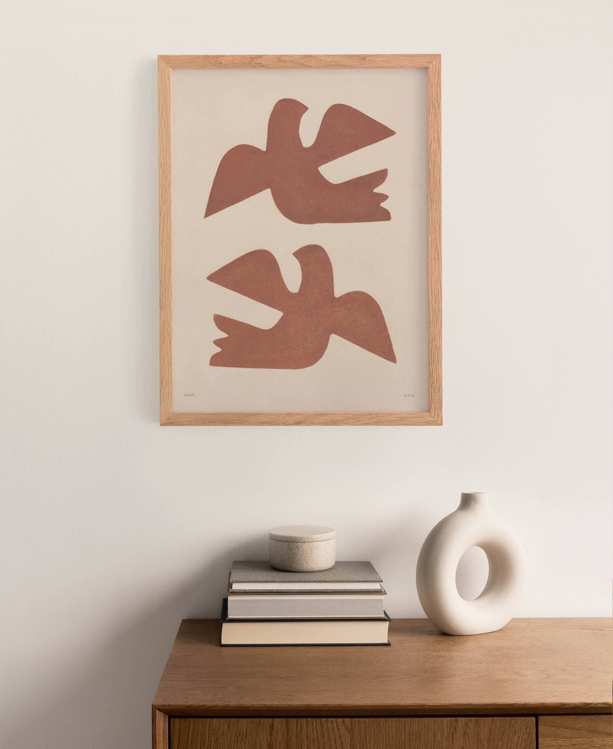 Painting on paper - illustration B152 - painting signed eawy