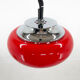 Mid century red pendant by Harvey Guzzini for Meblo, Italy