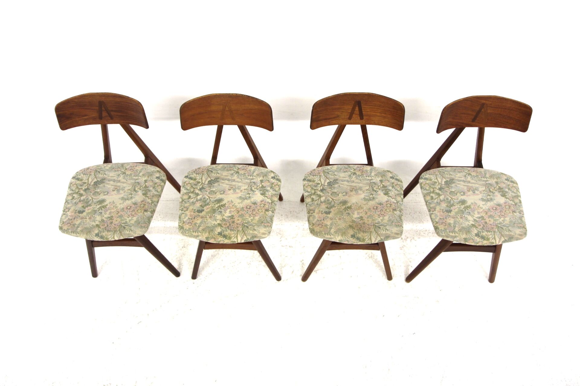 Set of 4 Scandinavian chairs "Nizza" Bengt Ruda, Sweden, 1960