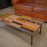 Table basse vintage Capron 1970 en céramique