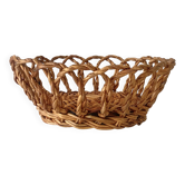 Woven wicker basket