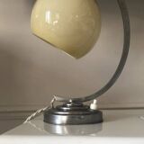 Art Deco lamp in yellow opaline glass