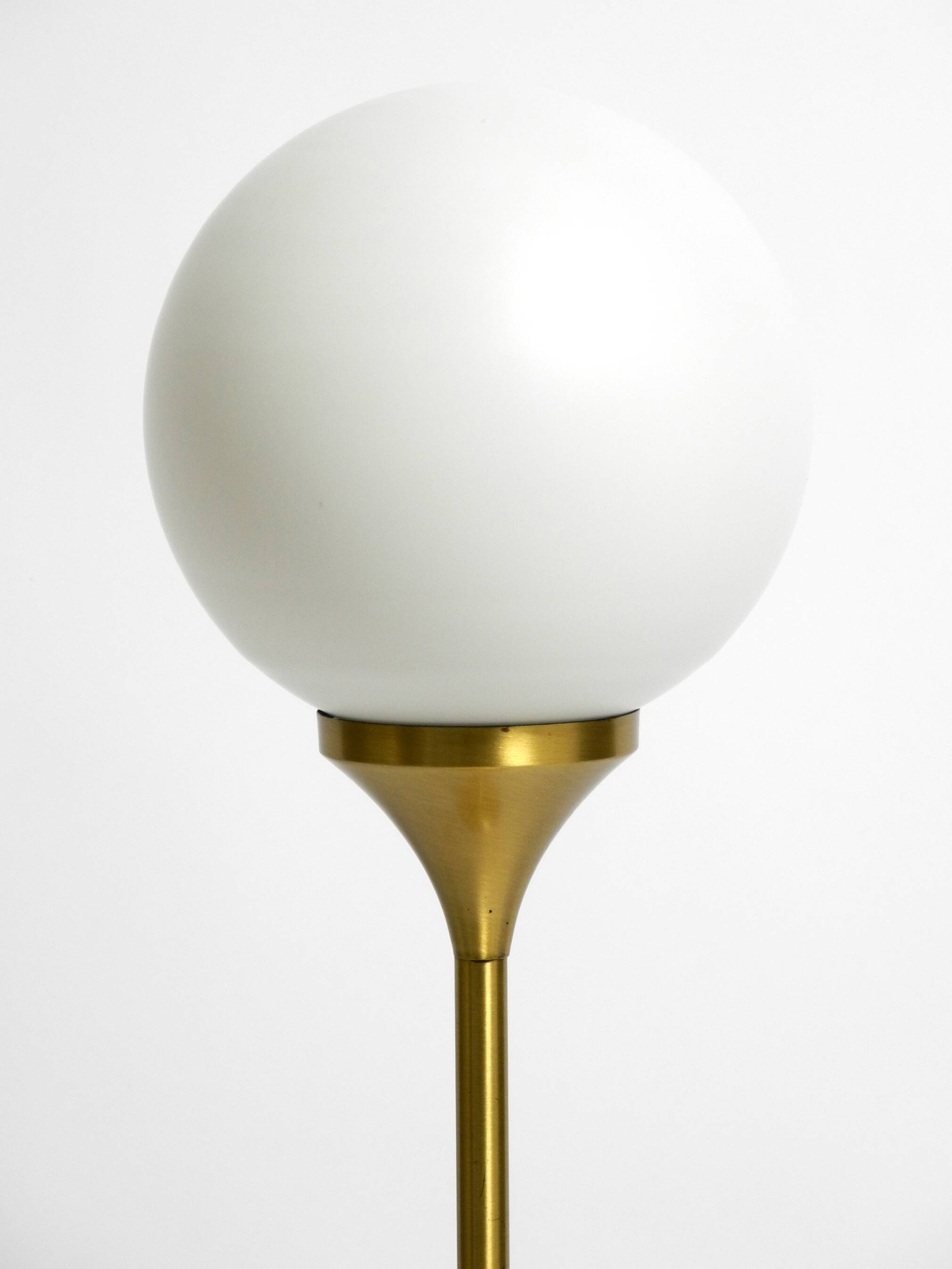 1960s table or floor lamp with a large glass ball from Sölken Leuchten