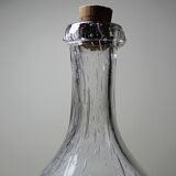 Large antique blown glass bottle with bubbles, early 20th century 1900-1920.