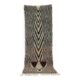 Traditional handwoven beni ourain rug size 140x260 cm