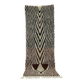 Tapis beni ouraine tissé main traditionnelle taille 140x260 cm