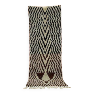 Traditional handwoven beni ourain rug size 140x260 cm