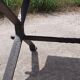 1970s Coffee table oak wrought iron 115 cm