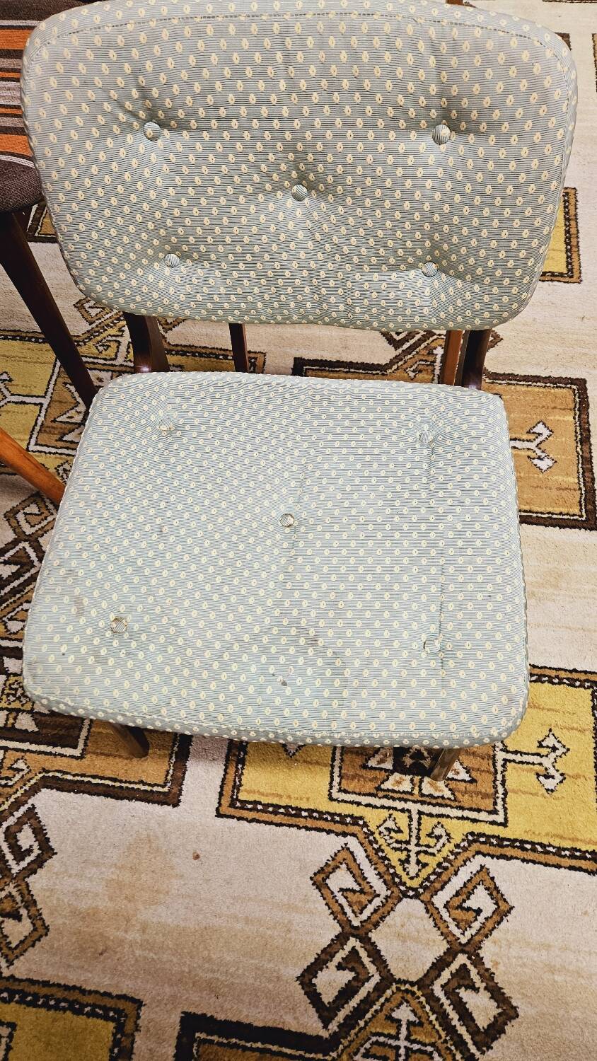 Set of 6 mismatched 1960s Scandinavian chairs