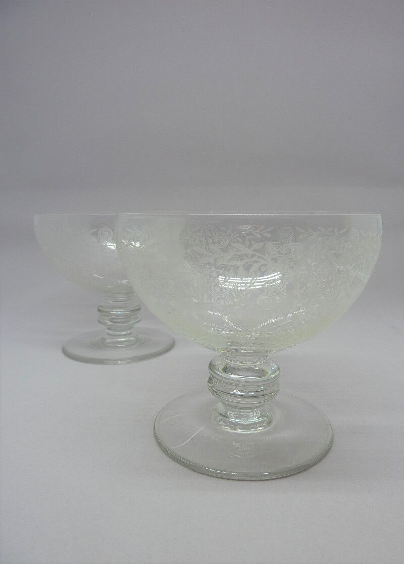5 glasses of Baccarat France champagne glasses