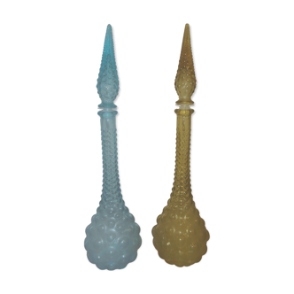 lot of 2 bottles bubble carafes  1960
