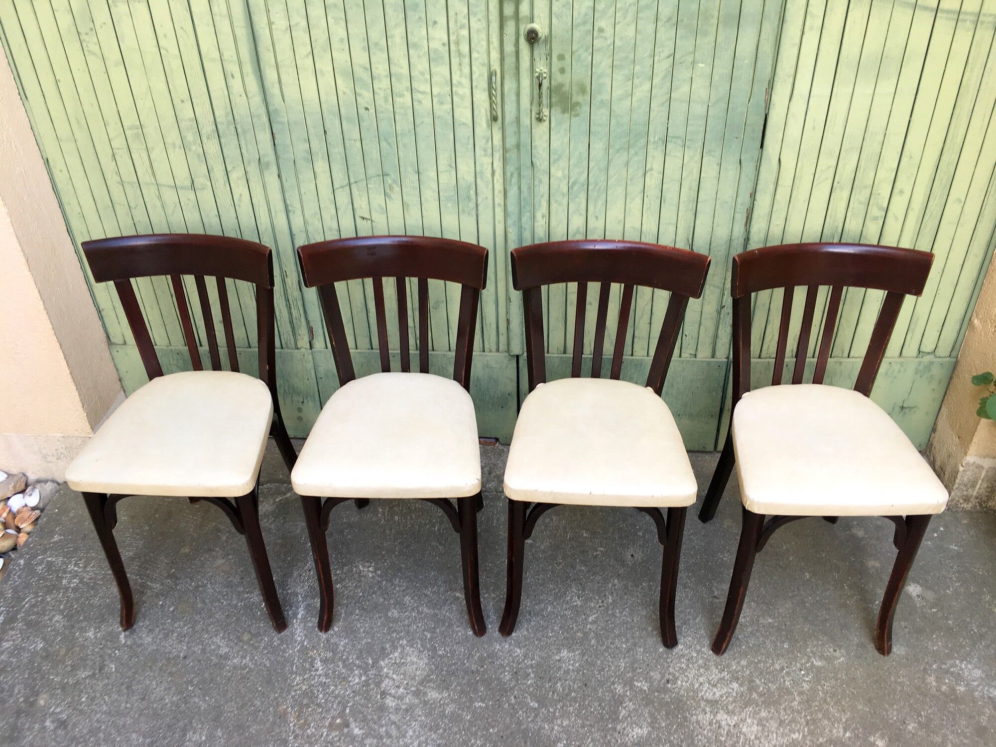 4 Baumann vintage bistro chairs 50s