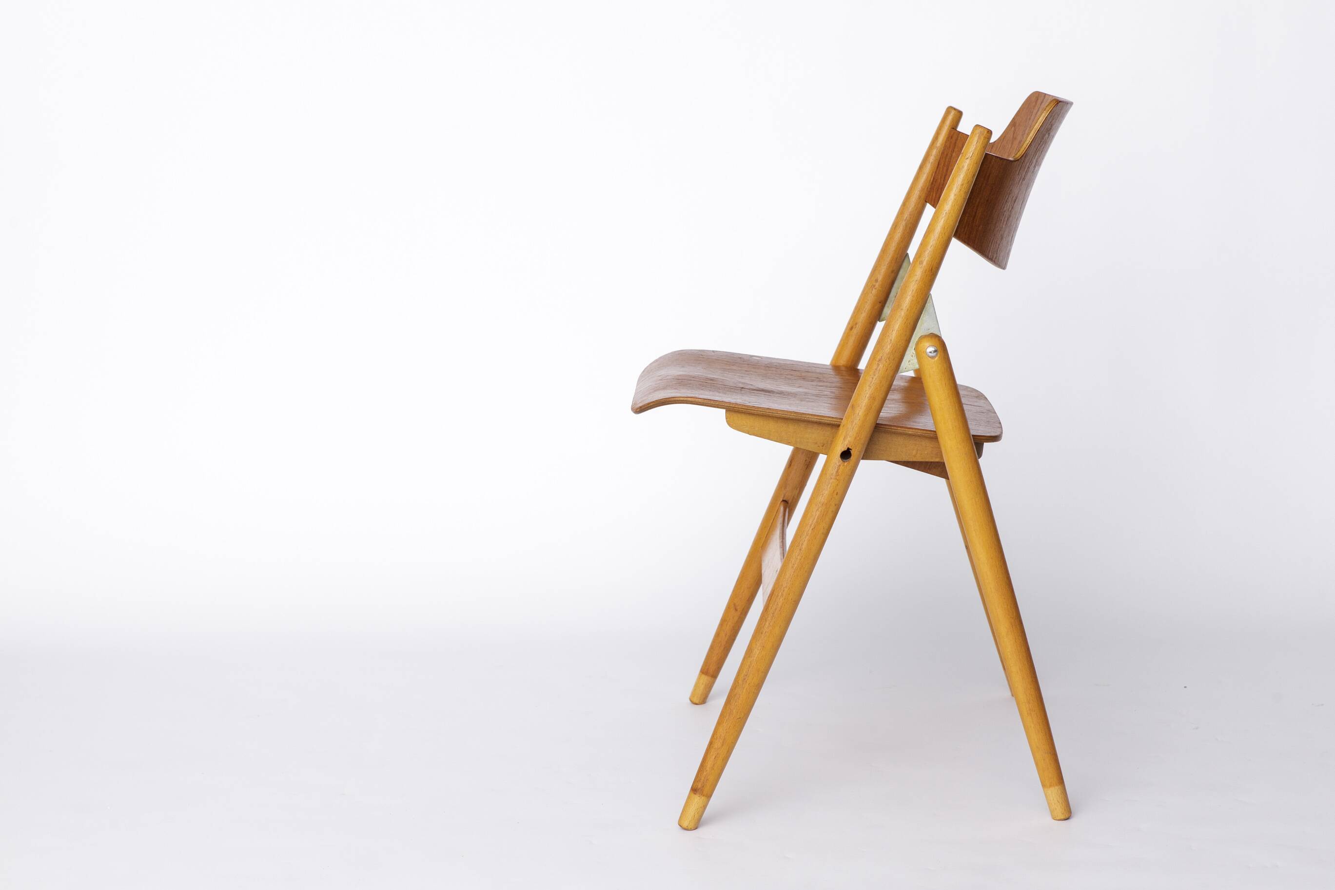 Set of 6 Egon Eiermann SE18 Folding Chairs – Wilde + Spieth, 1950s, Teak