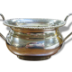 French sugar bowl in silver metal