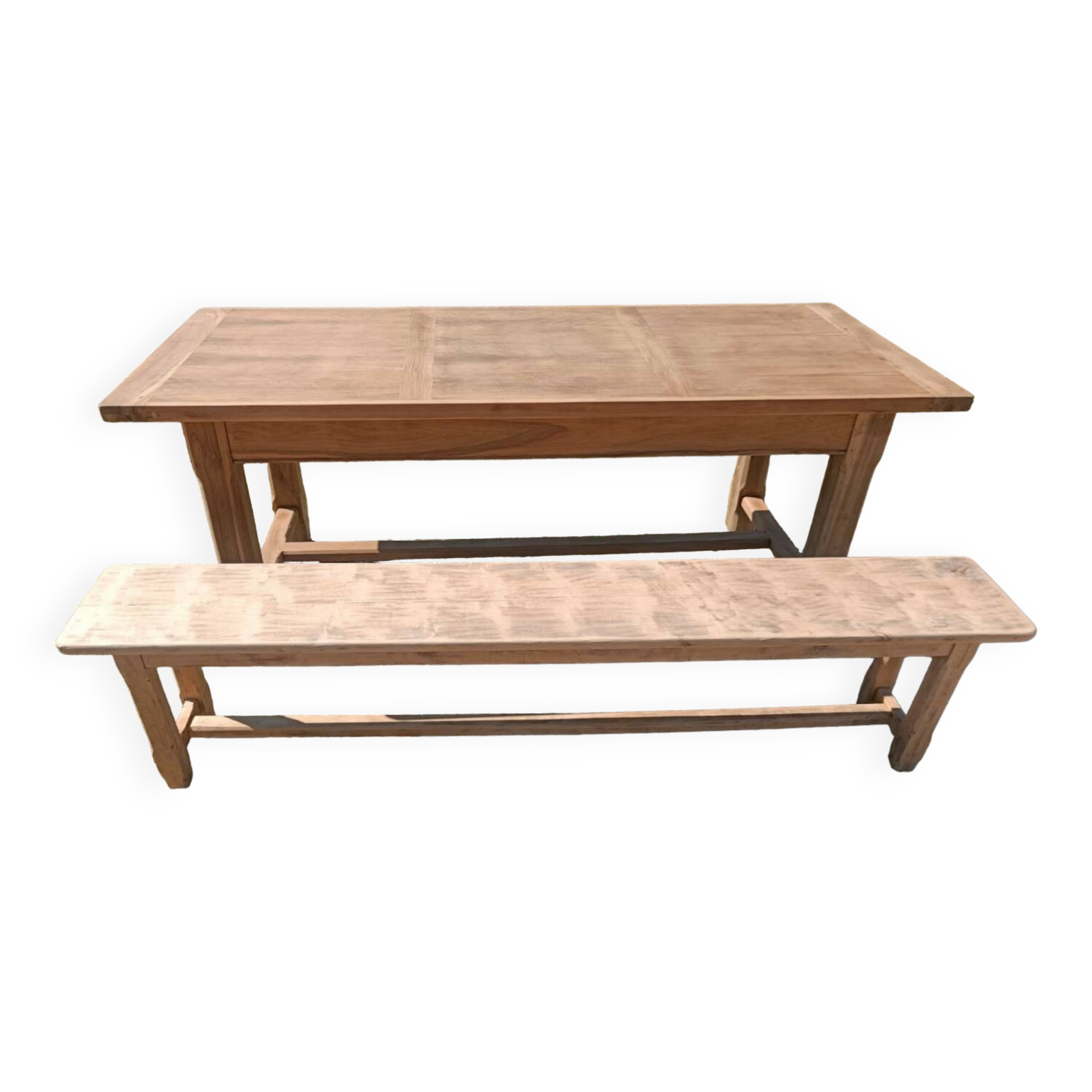 Farmhouse table with bench