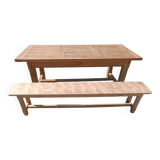 Farmhouse table with bench
