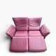 Two-seater sofa DS 145 in red leather by de Sede, 1990s.
