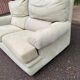 High-end 2-seater sofa duvivier beige nubuck velvet 155cm