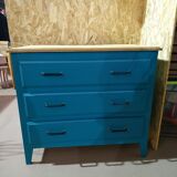 Dresser vintage light oak and blue duck