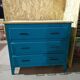 Dresser vintage light oak and blue duck