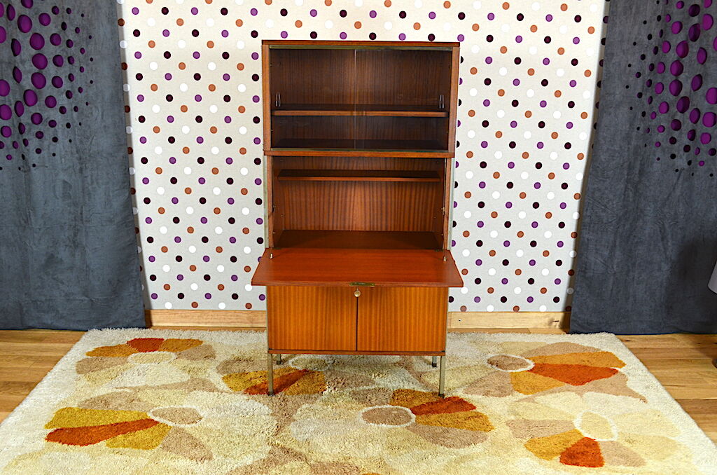 Top design vintage 1950 mahogany secretary