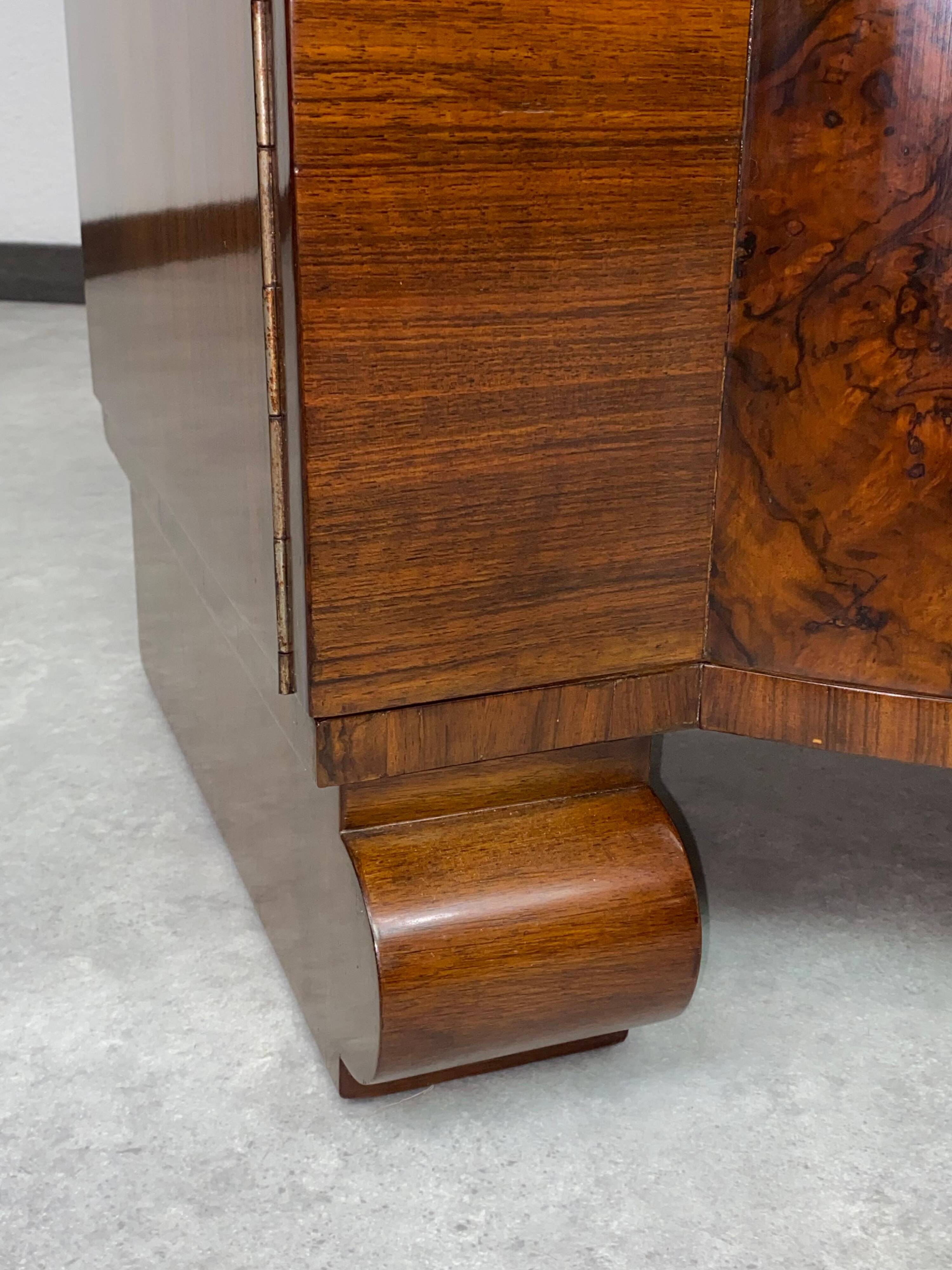 Art Deco walnut bar cabinet very rare by Thonet