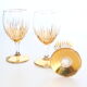 Set of 3 walking glasses, gilded, mid-20th century, art deco
