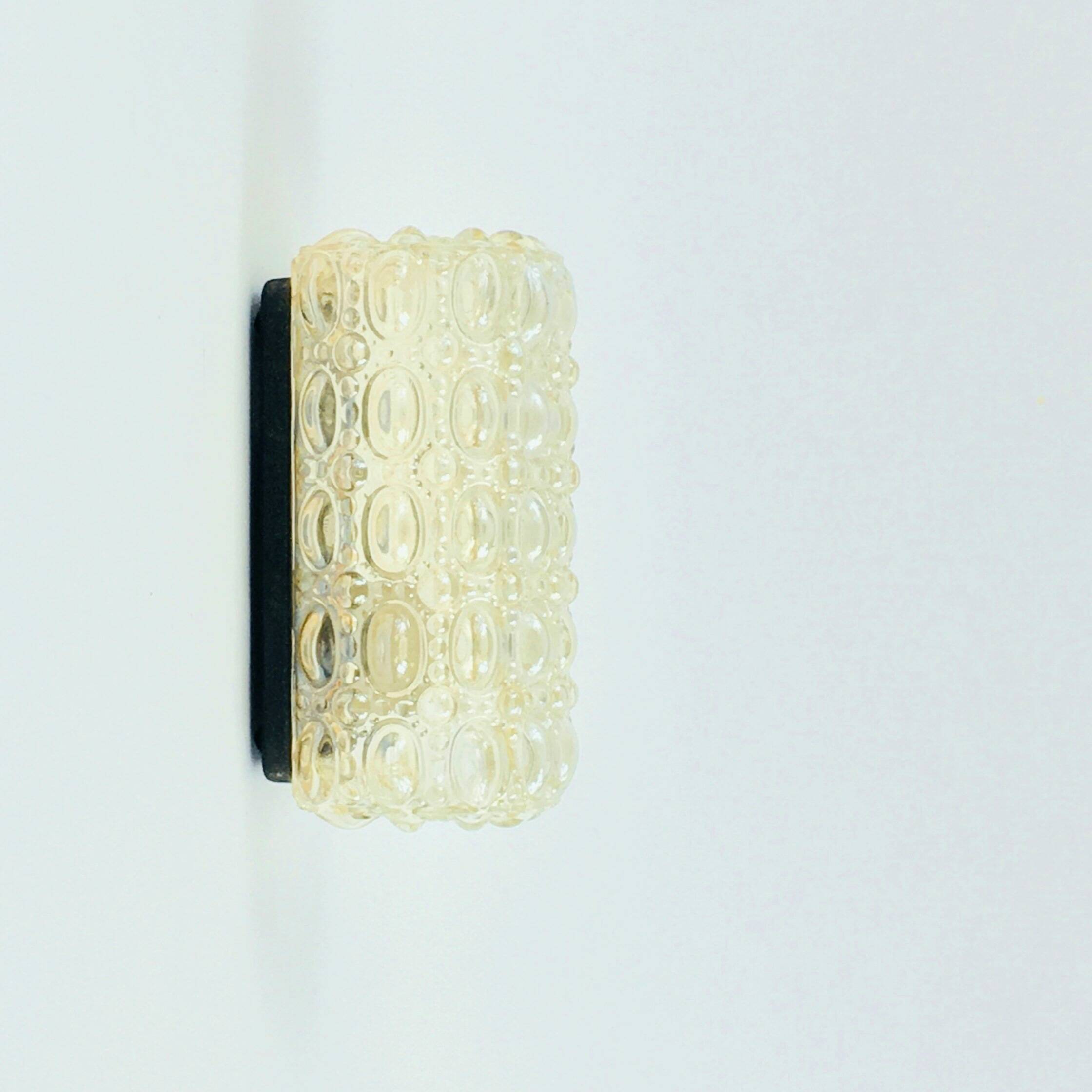 Amber Bubble Glass Wall Light by Helena Tynell for Limburg, Germany, 1970s
