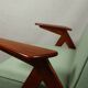 Vintage armchair in natural wool, Le vertu menthe, by Chierowski