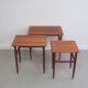 3 tables gigognes en teck, Danemark 1960