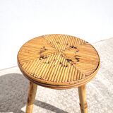 Vintage rattan stool