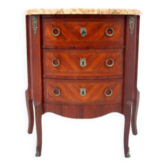 Chest of drawers with a stone top, France, around 1870.