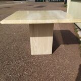 Square travertine coffee table