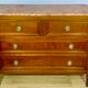 Commode de style Louis XVI, 4 tiroirs, marbre rose