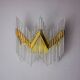 Venini wall lamp, tubular crystals, Italy, 1970