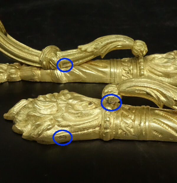 Pair of Louis XVI style sconces of the nineteenth