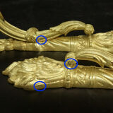 Pair of Louis XVI style sconces of the nineteenth