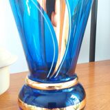 Blue and gold boom vase