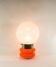 Lampe base en verre orange années 70