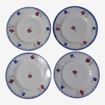 4 flat plates Mary Lou Digoin Sarreguemines