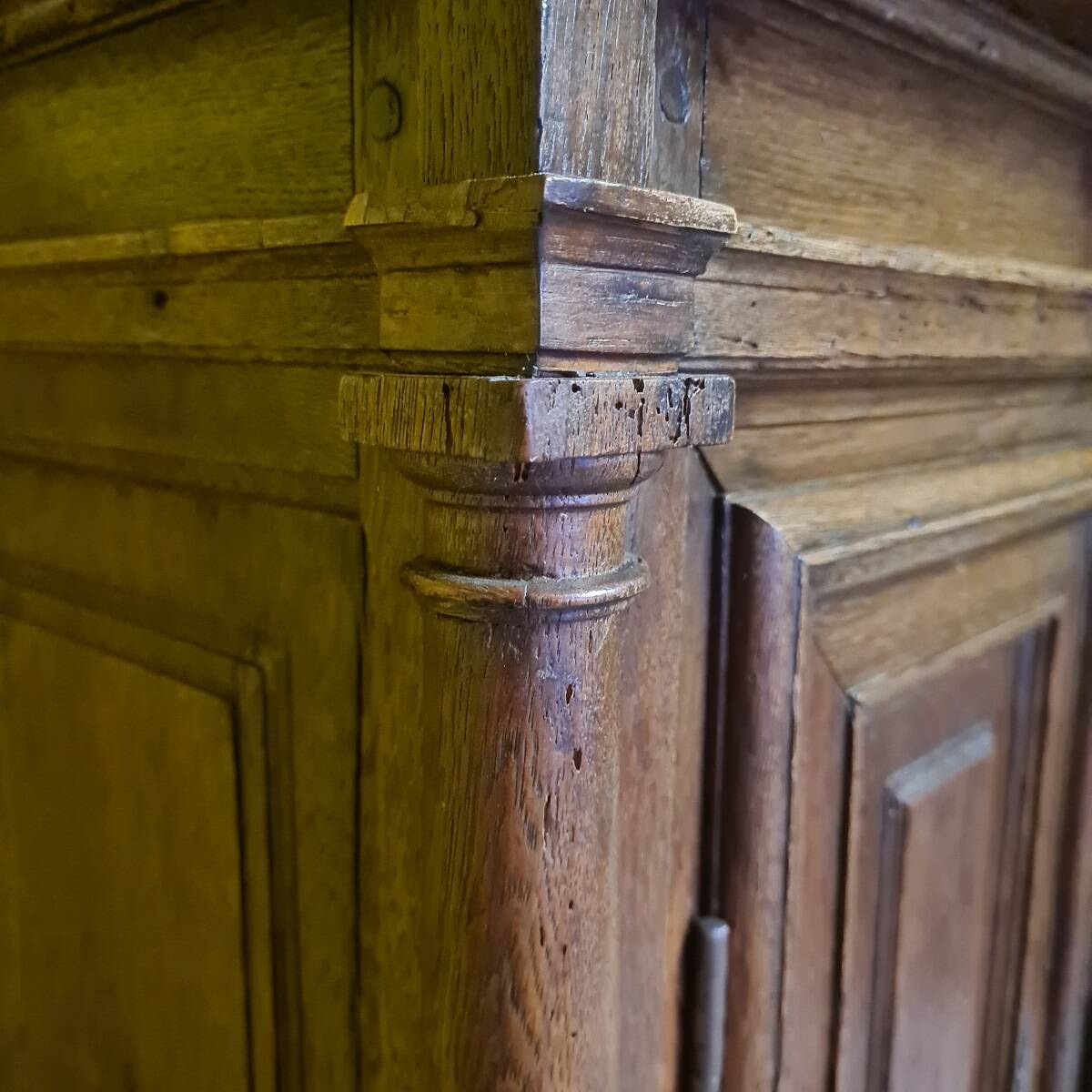 Antique French Oak Table Cabinet, Partly 18th Century
