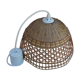 Honey and caramel wicker hanging lamp