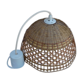 Honey and caramel wicker hanging lamp