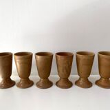 Set of 6 mazagrans stoneware cups