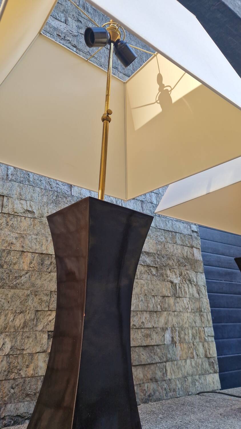 Large pair of Françoise See lamps for Maison Ramsay from the 70s