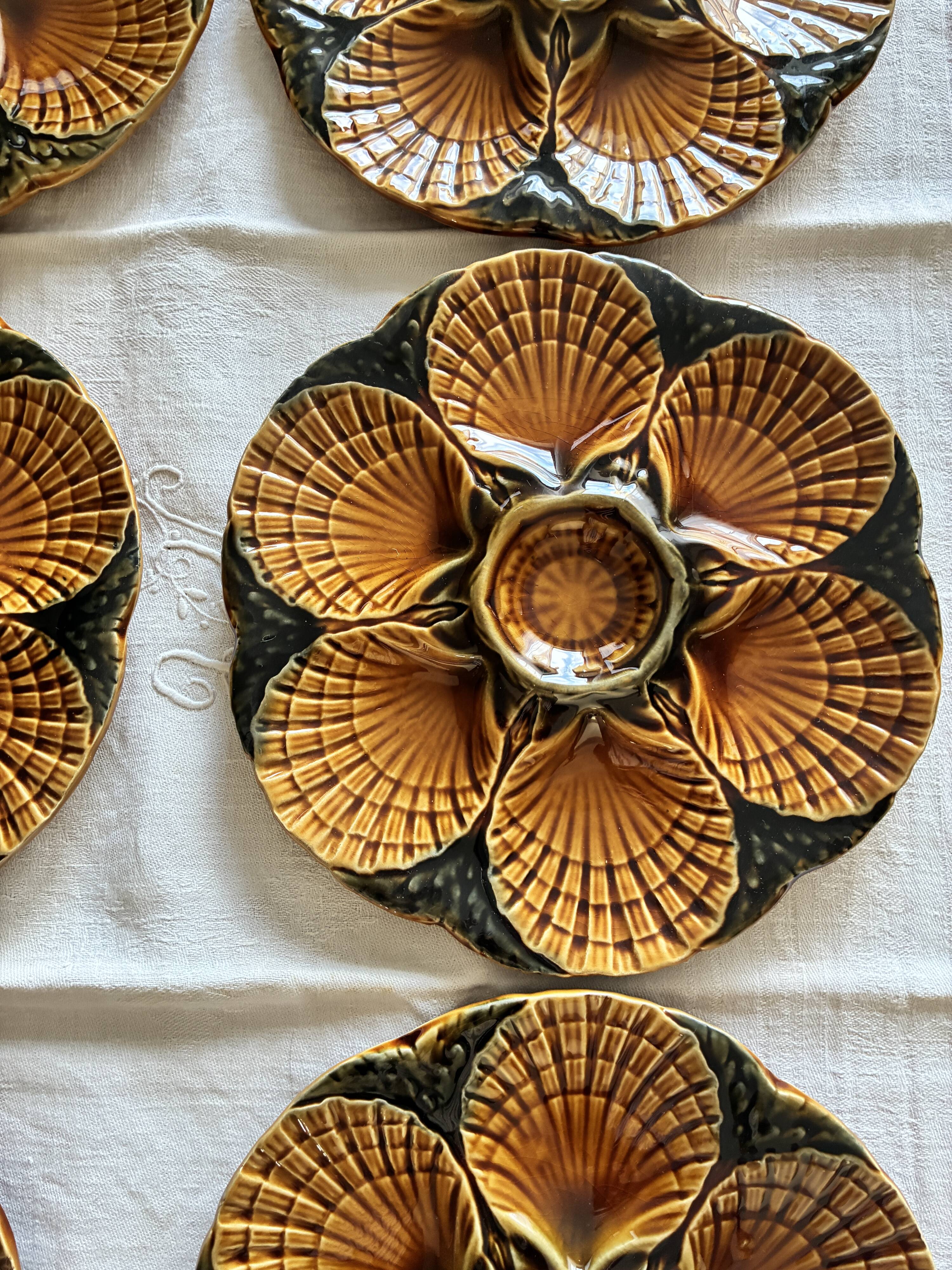 Shell plates Sarreguemines