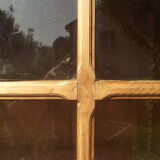 Glass cabinet art deco period library in oak