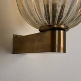 Pair of Murano glass wall sconces by E. Barovier, Italy 1940