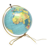 Luminous globe Taride 1970 golden tripod foot