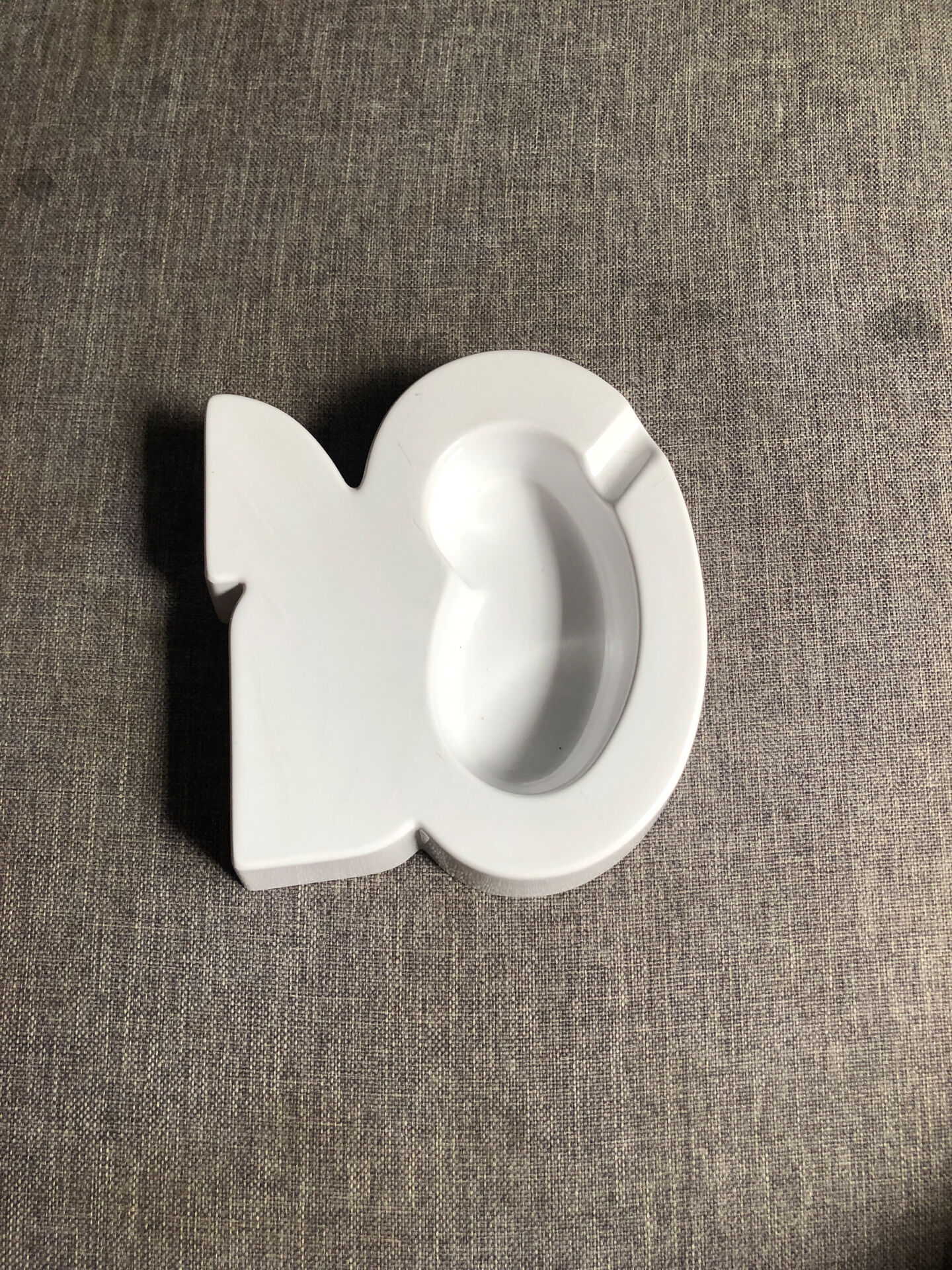 1970s Crippa white moulded plastic ashtray